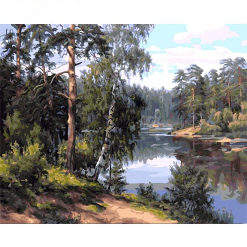 Lake Forest View - DIY Painting By Numbers Kit