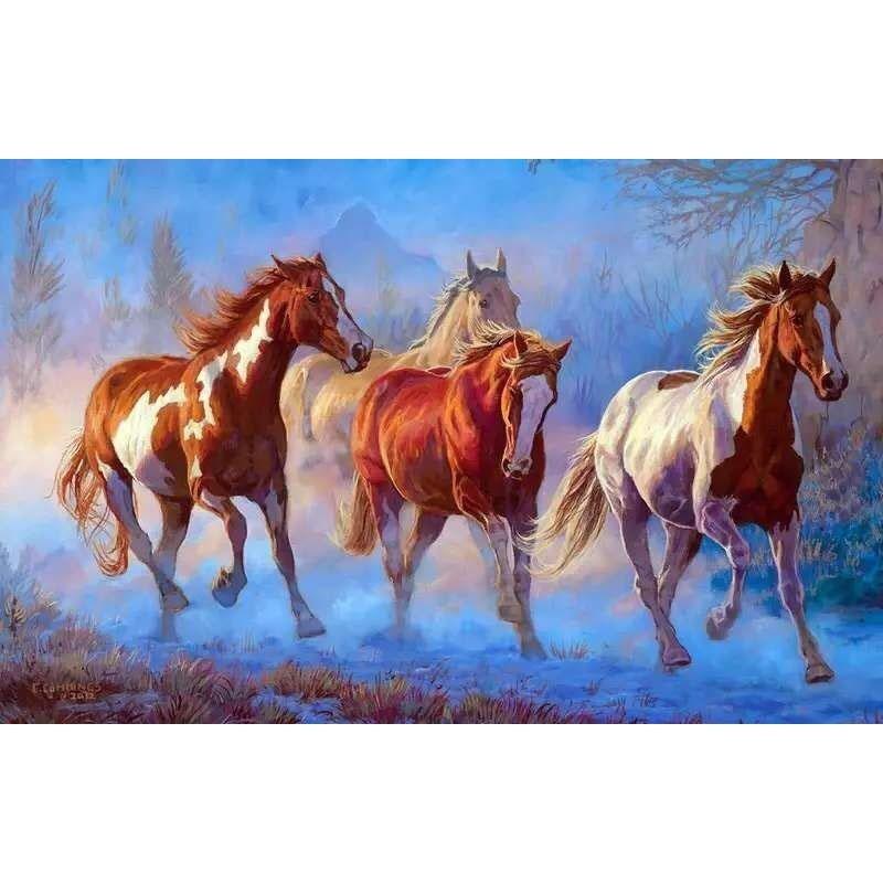 Horses Running - DIY Painting By Numbers Kits