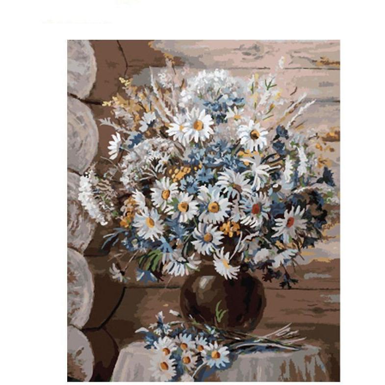 Impeccable White Flowers - DIY Painting By Numbers Kit