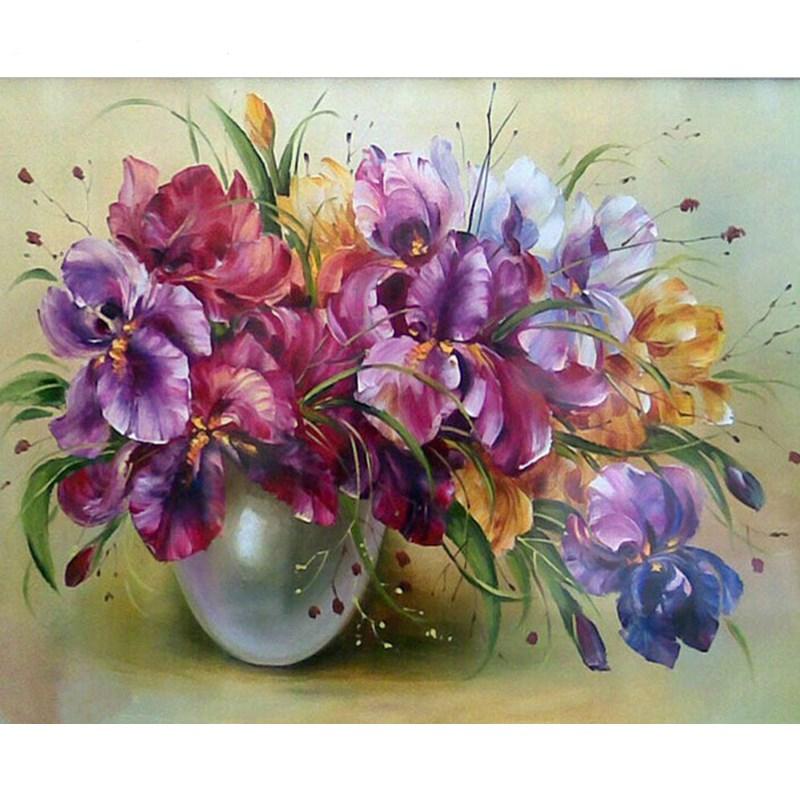 Beautiful Flowers Painting - DIY Painting By Numbers Kit