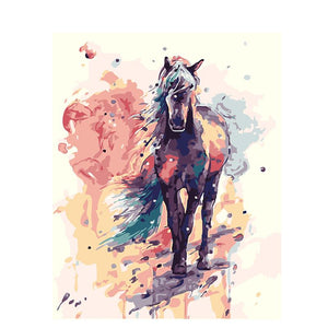 Horse Colorful Paint - DIY Painting By Numbers Kit