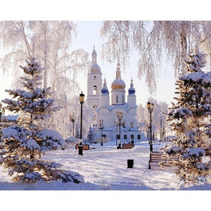 Snow Castle - DIY Painting By Numbers Kit