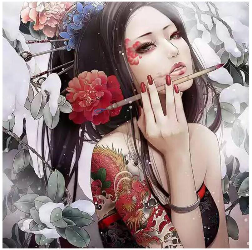 Japanese Tattoo Making - DIY Painting By Numbers Kit