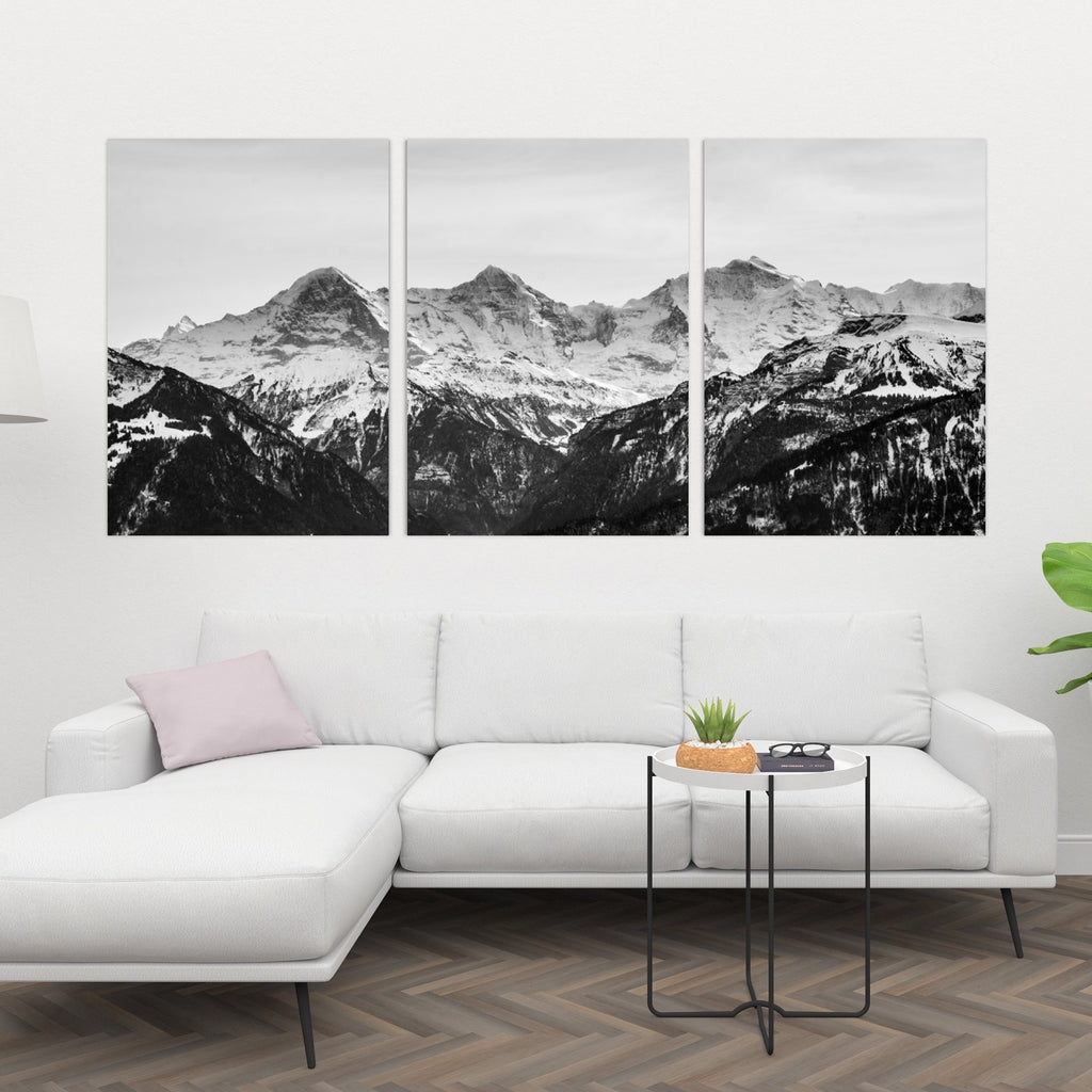 Monochrome Mountainous Landscape