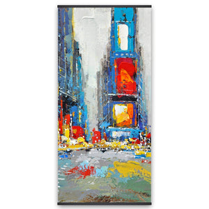Abstract And Colorful Buildings - Wooden Magnetic Frame