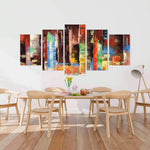 Abstract & Colorful Cityscape By Night
