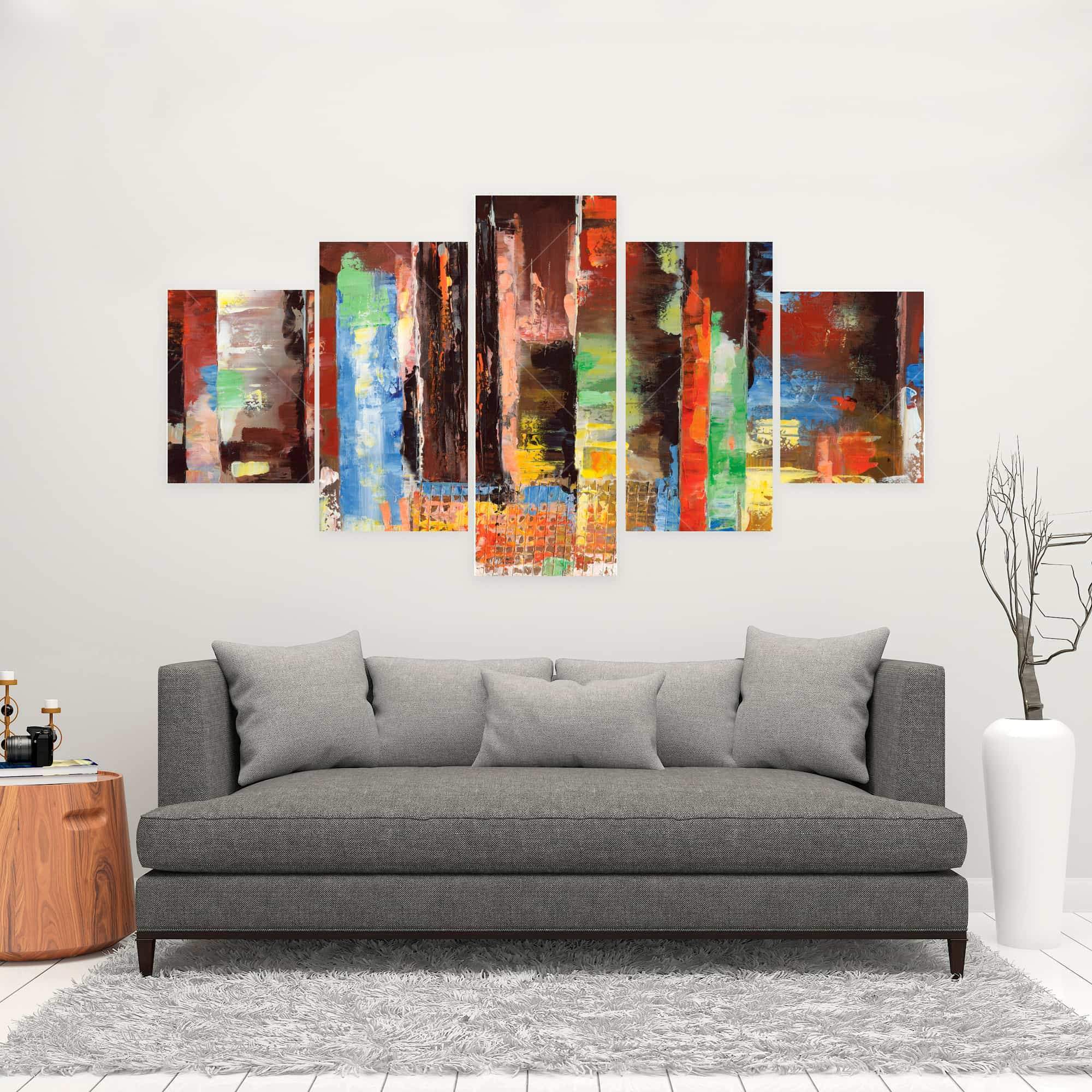 Abstract & Colorful Cityscape By Night