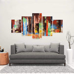 Abstract & Colorful Cityscape By Night