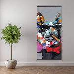 Abstract Bulldog With Cigar - Wooden Magnetic Frame