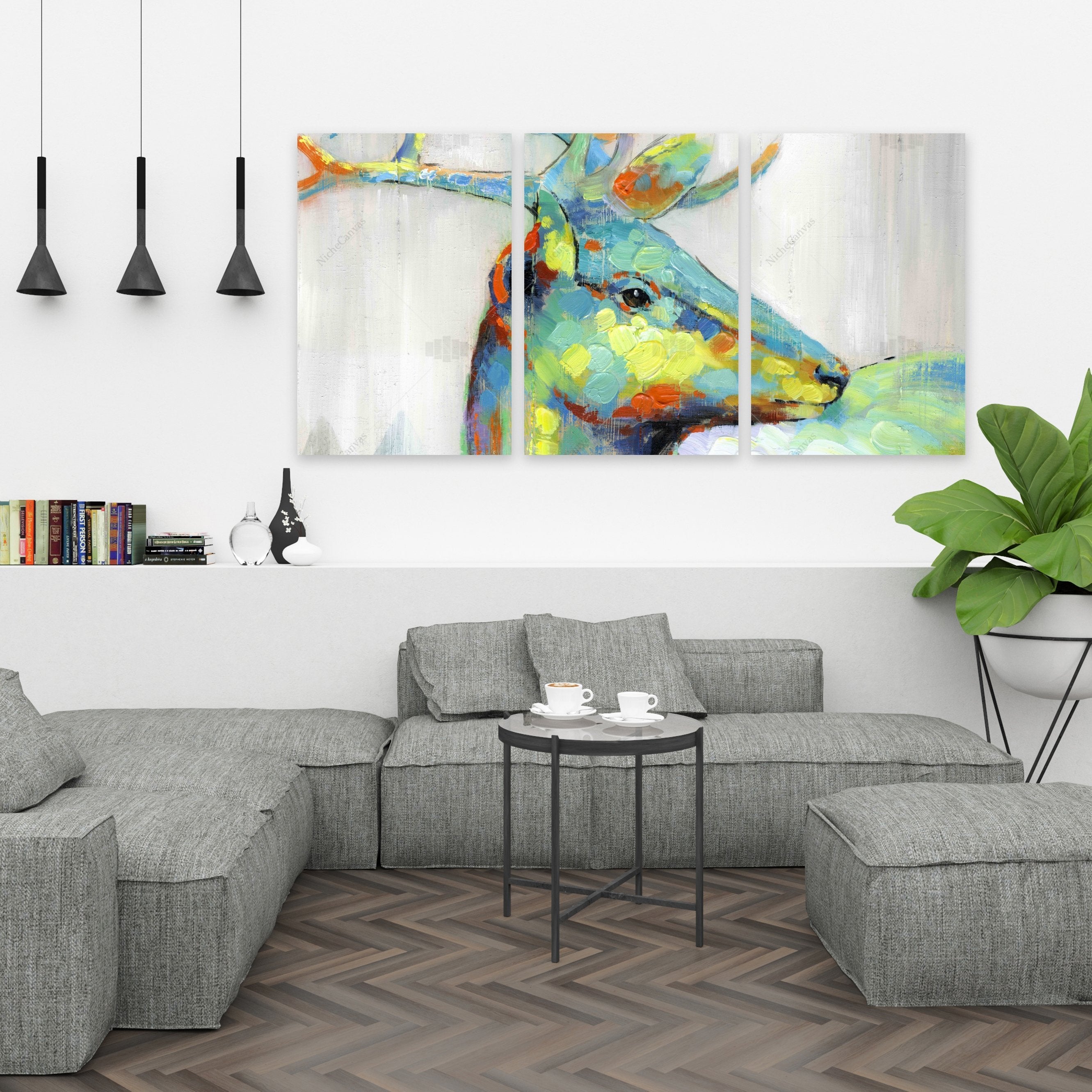 Abstract Color Spotted Deer