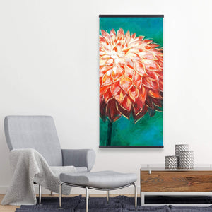 Abstract Dahlia Flower - Wooden Magnetic Frame