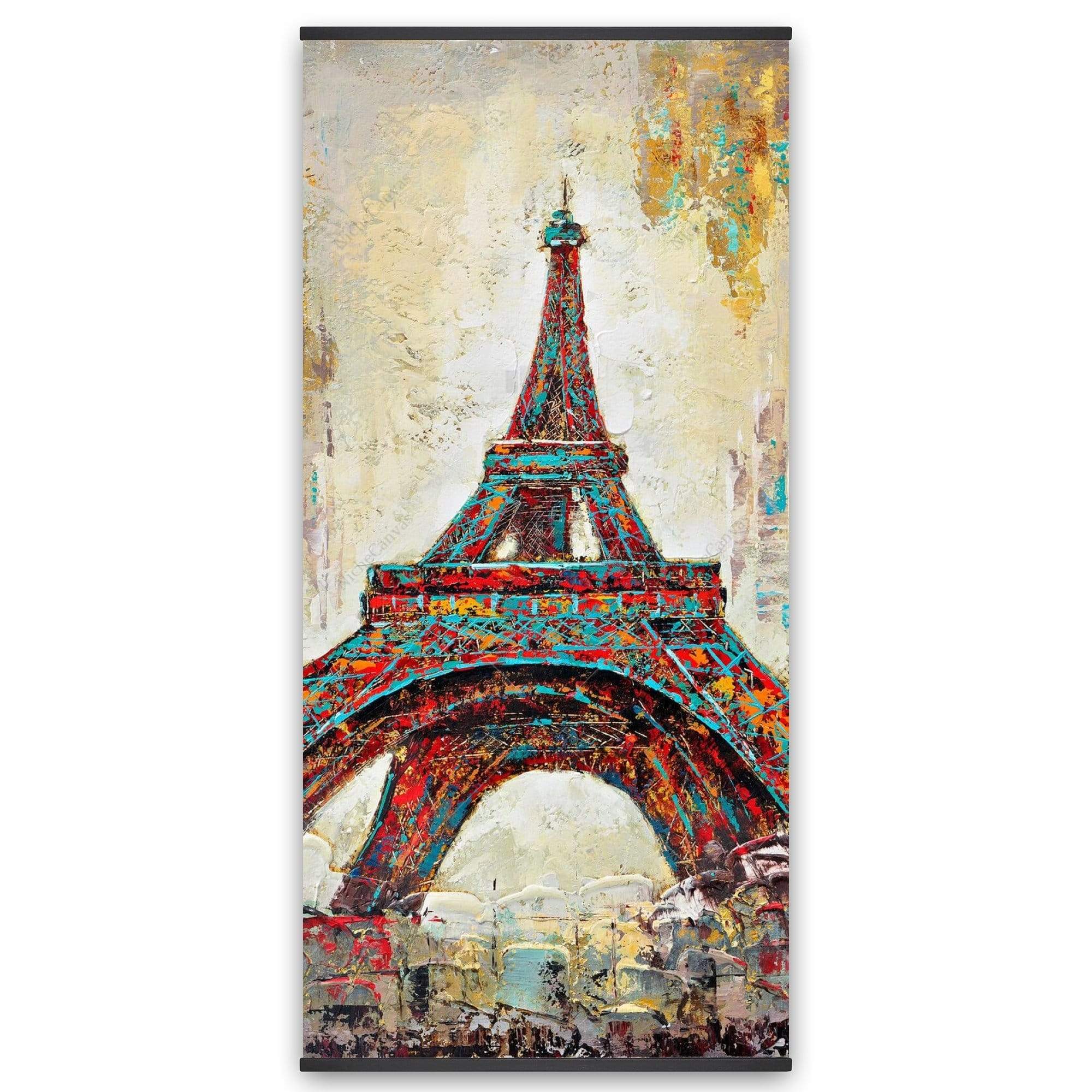 Abstract Eiffel Tower - Wooden Magnetic Frame