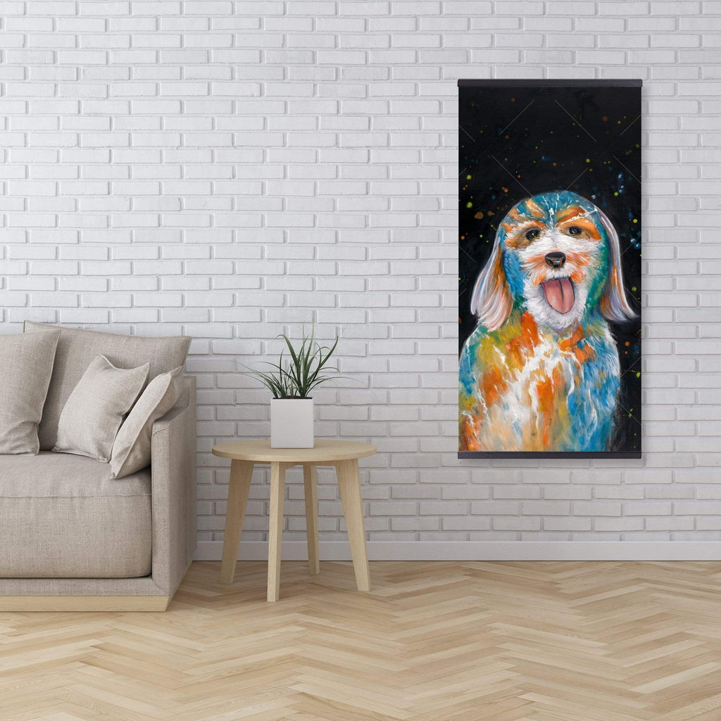 Abstract Labradoodle - Wooden Magnetic Frame