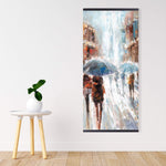 Abstract Passersby In The City - Wooden Magnetic Frame