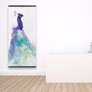 Abstract Peacock In Watercolor - Wooden Magnetic Frame