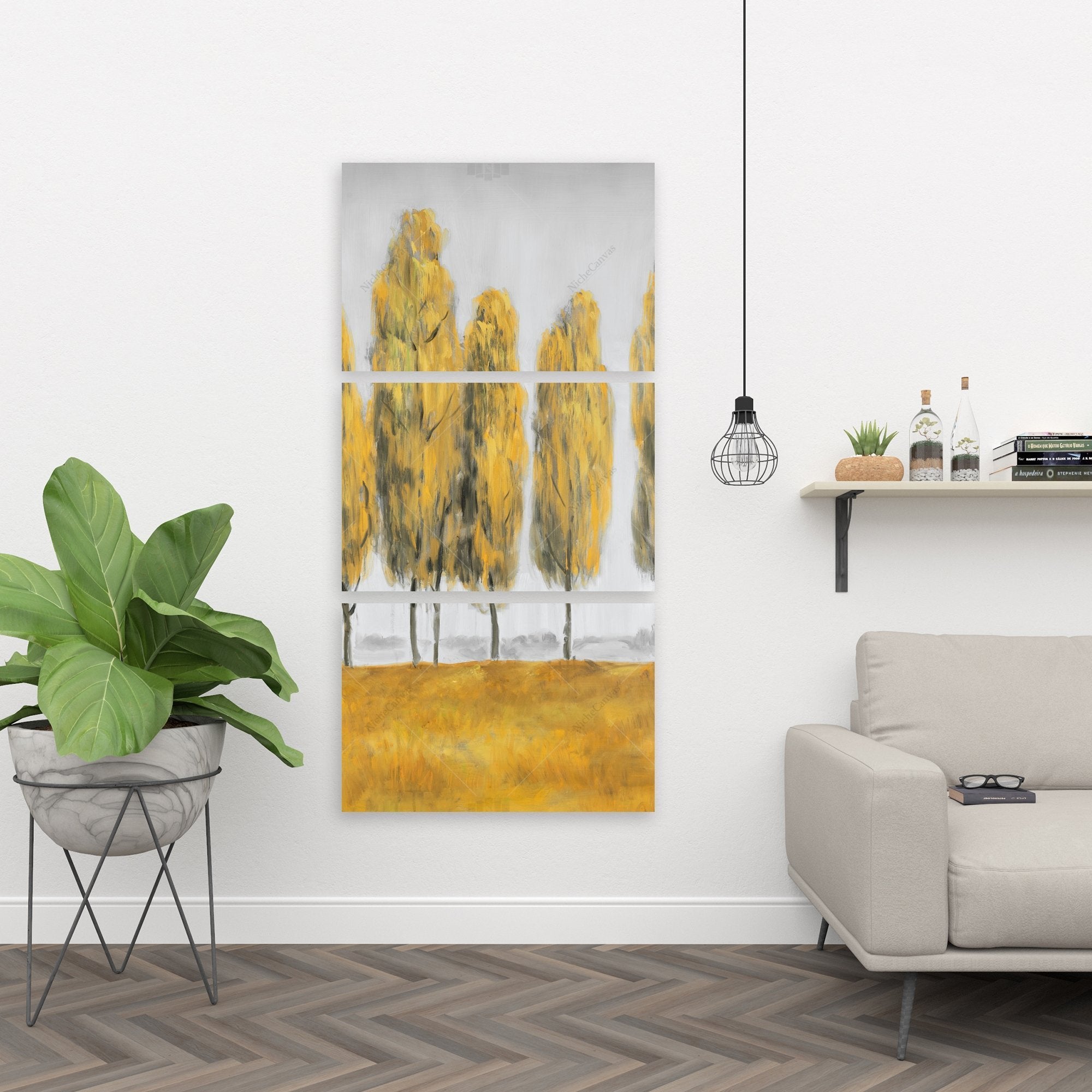 Abstract Yellow Trees