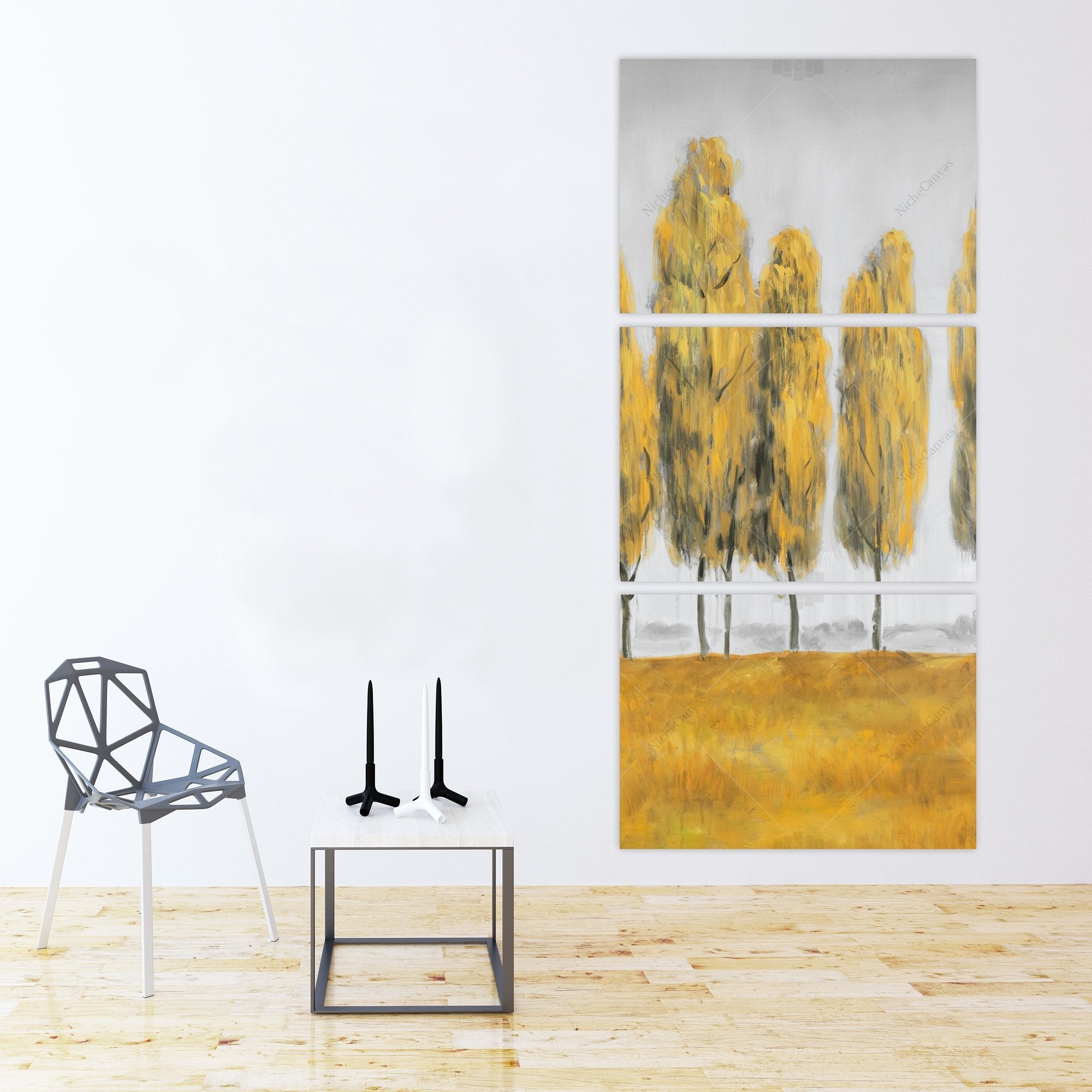 Abstract Yellow Trees