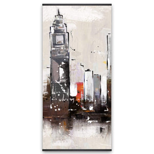 Artistic Cityscape - Wooden Magnetic Frame