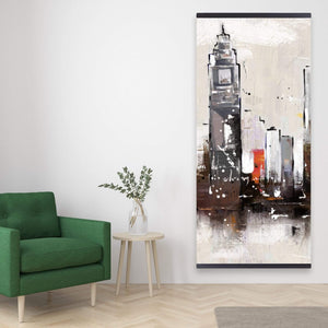 Artistic Cityscape - Wooden Magnetic Frame