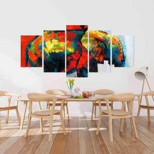 Abstract And Colorful Elephant In Motion