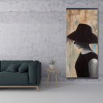 Lady With A Big Hat - Wooden Magnetic Frame