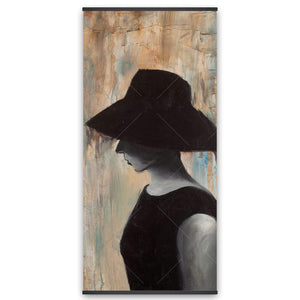 Lady With A Big Hat - Wooden Magnetic Frame