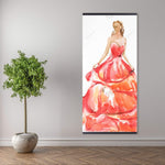 Beautiful Red Prom Dress - Wooden Magnetic Frame