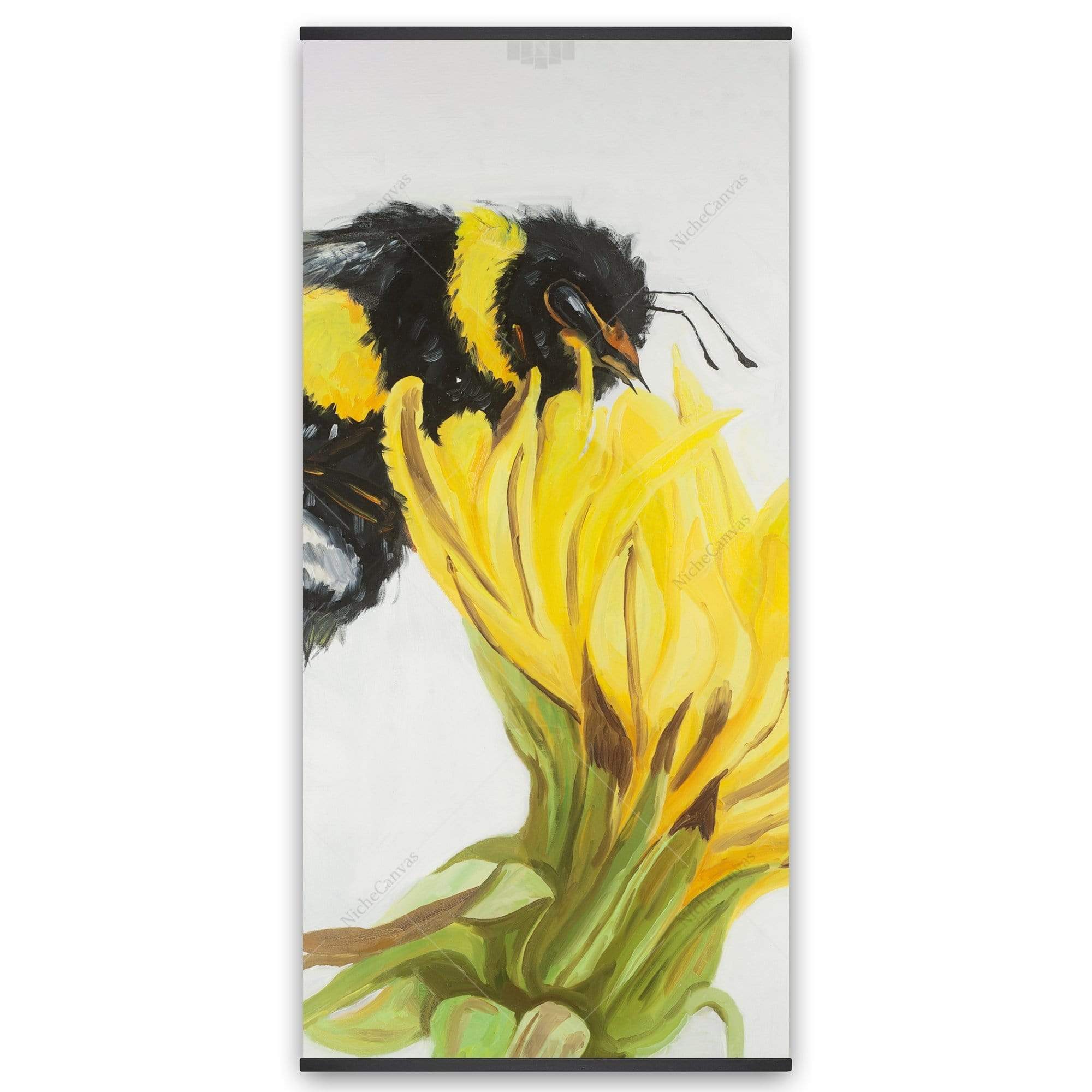 Bee On A Dandelion - Wooden Magnetic Frame