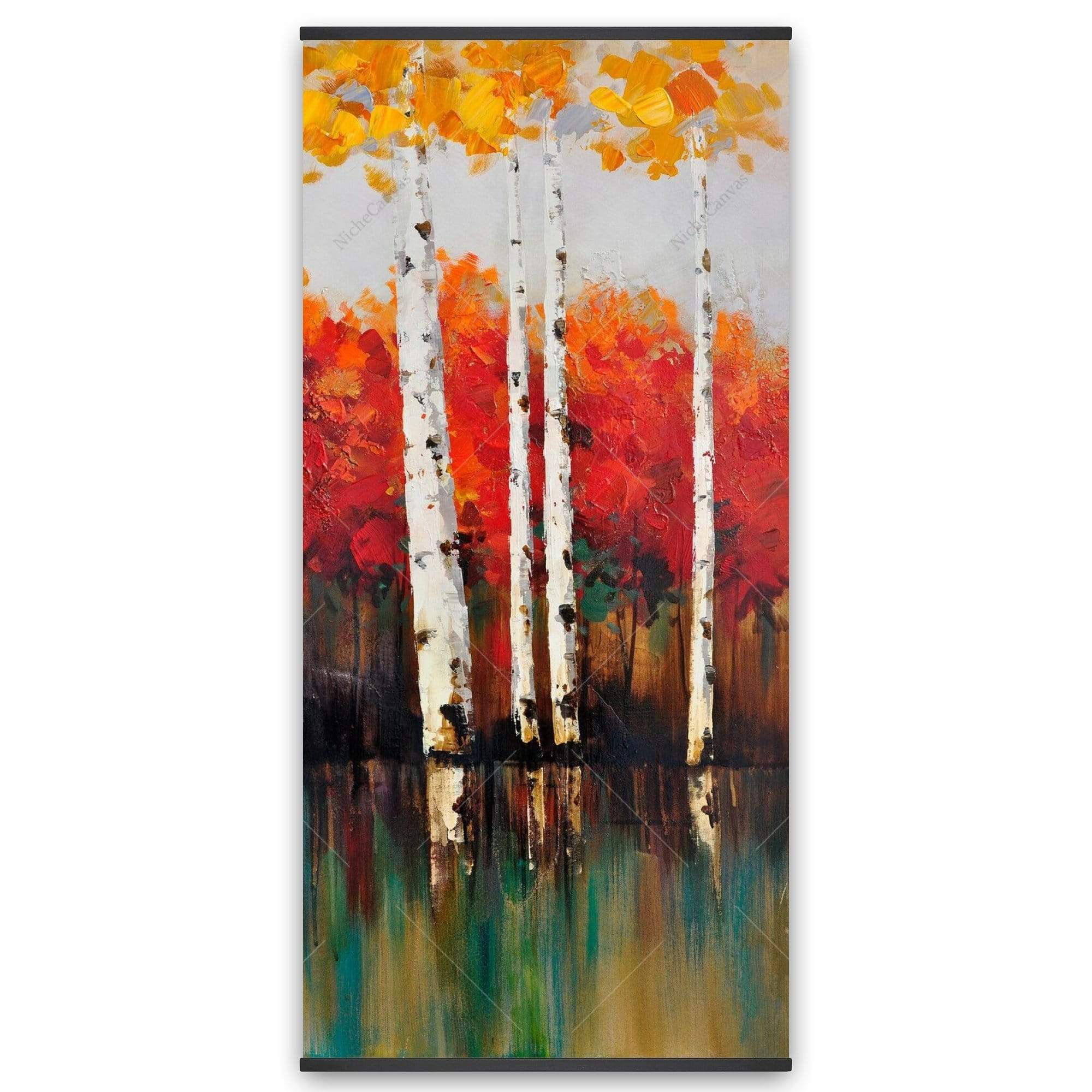 Birches By Fall - Wooden Magnetic Frame