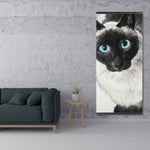 Blue Eyes Siamese Cat - Wooden Magnetic Frame