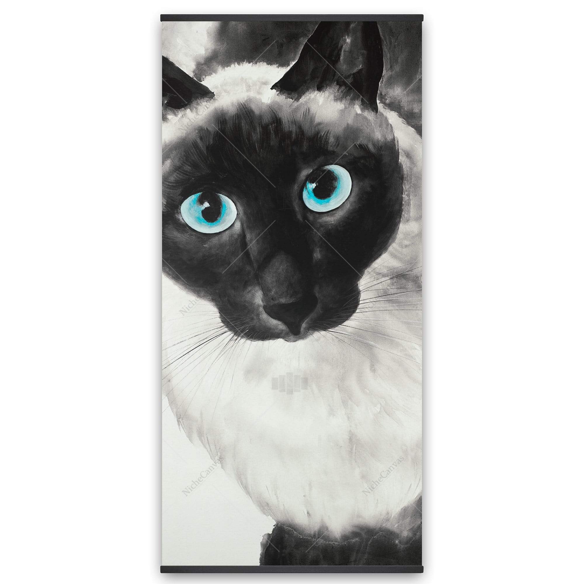 Blue Eyes Siamese Cat - Wooden Magnetic Frame