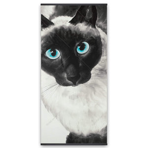 Blue Eyes Siamese Cat - Wooden Magnetic Frame