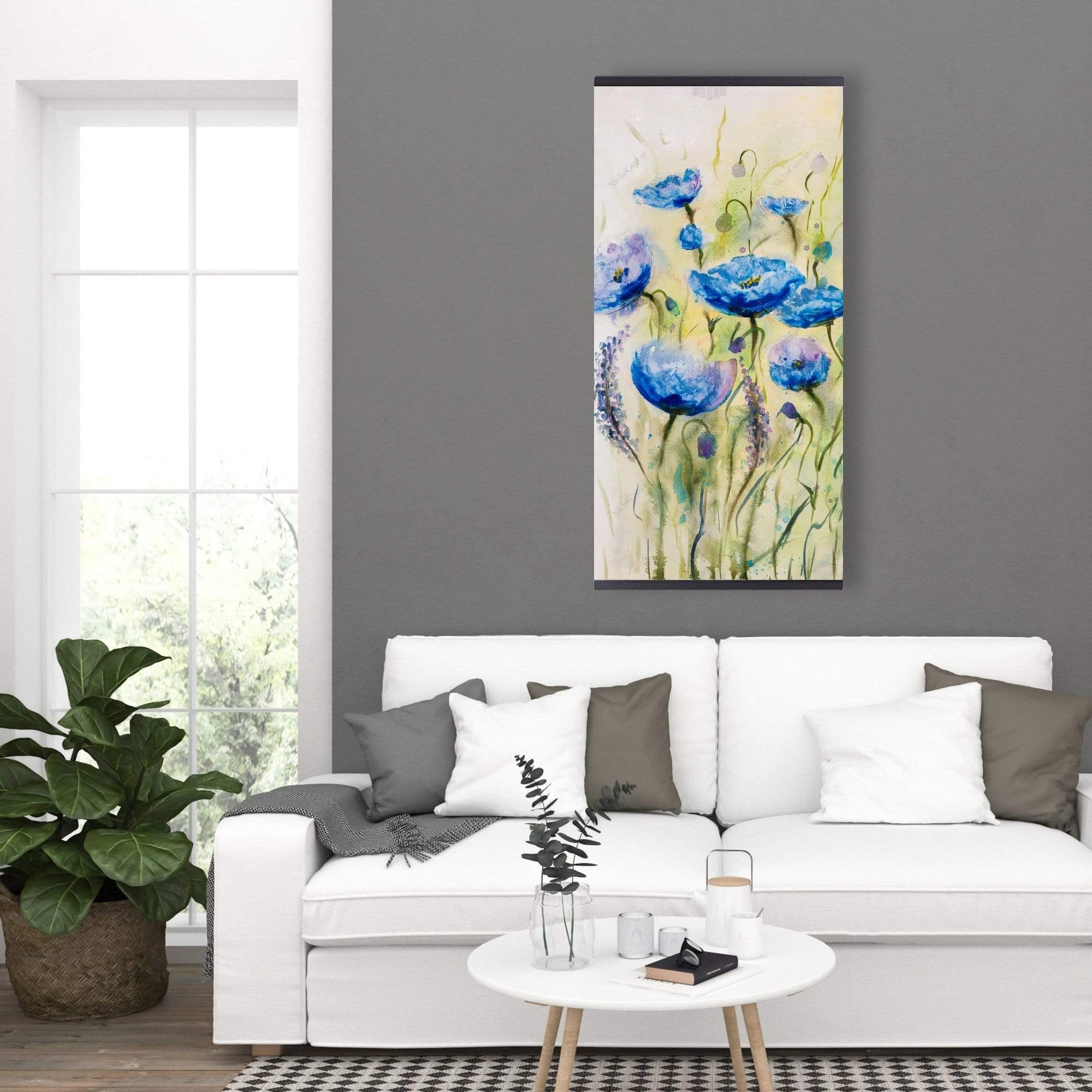 Blue Garden - Wooden Magnetic Frame