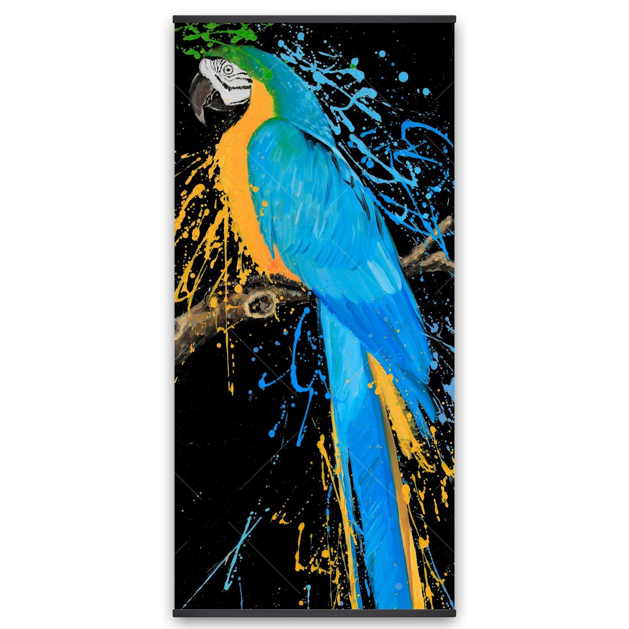 Blue Macaw Parrot - Wooden Magnetic Frame