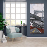 Brooklyn Bridge Architecture - Wooden Magnetic Frame