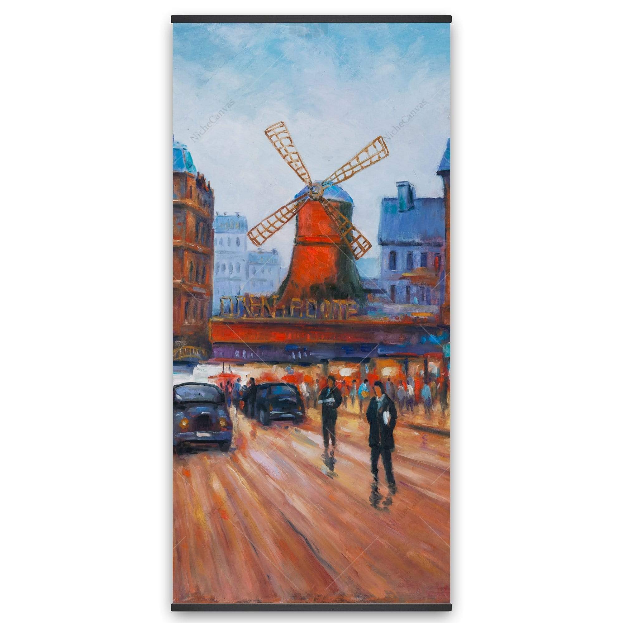 Busy Street Moulin Rouge - Wooden Magnetic Frame