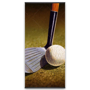 Closeup Of A Golf Club - Wooden Magnetic Frame