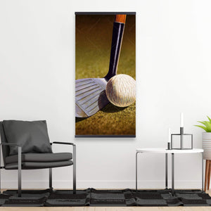 Closeup Of A Golf Club - Wooden Magnetic Frame