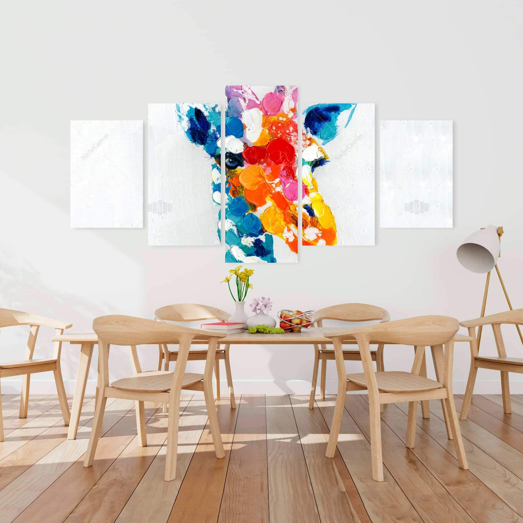 Color Spotted Abstract Giraffe