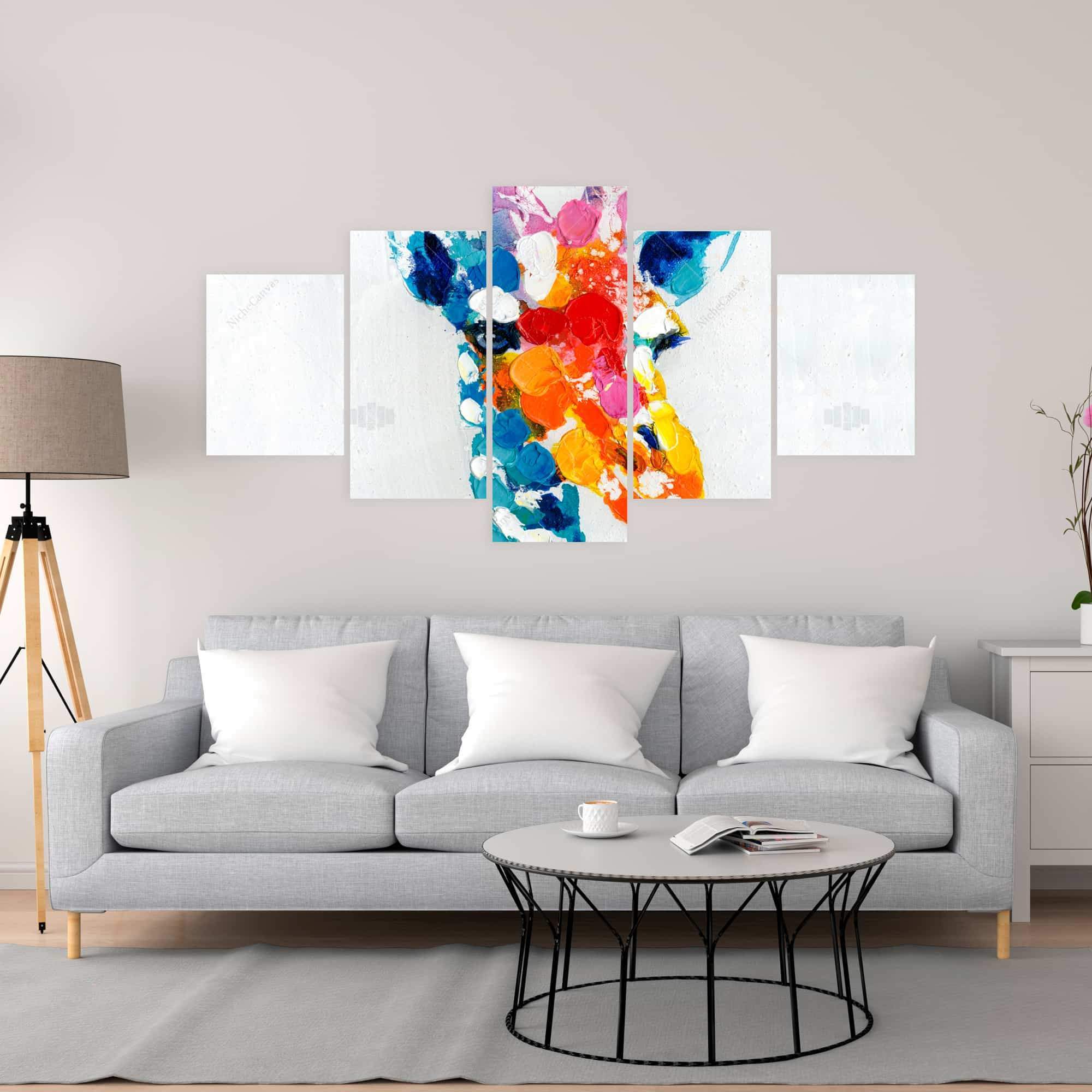 Color Spotted Abstract Giraffe