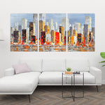 Colorful Buildings With Water Reflection