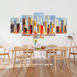 Colorful Buildings With Water Reflection