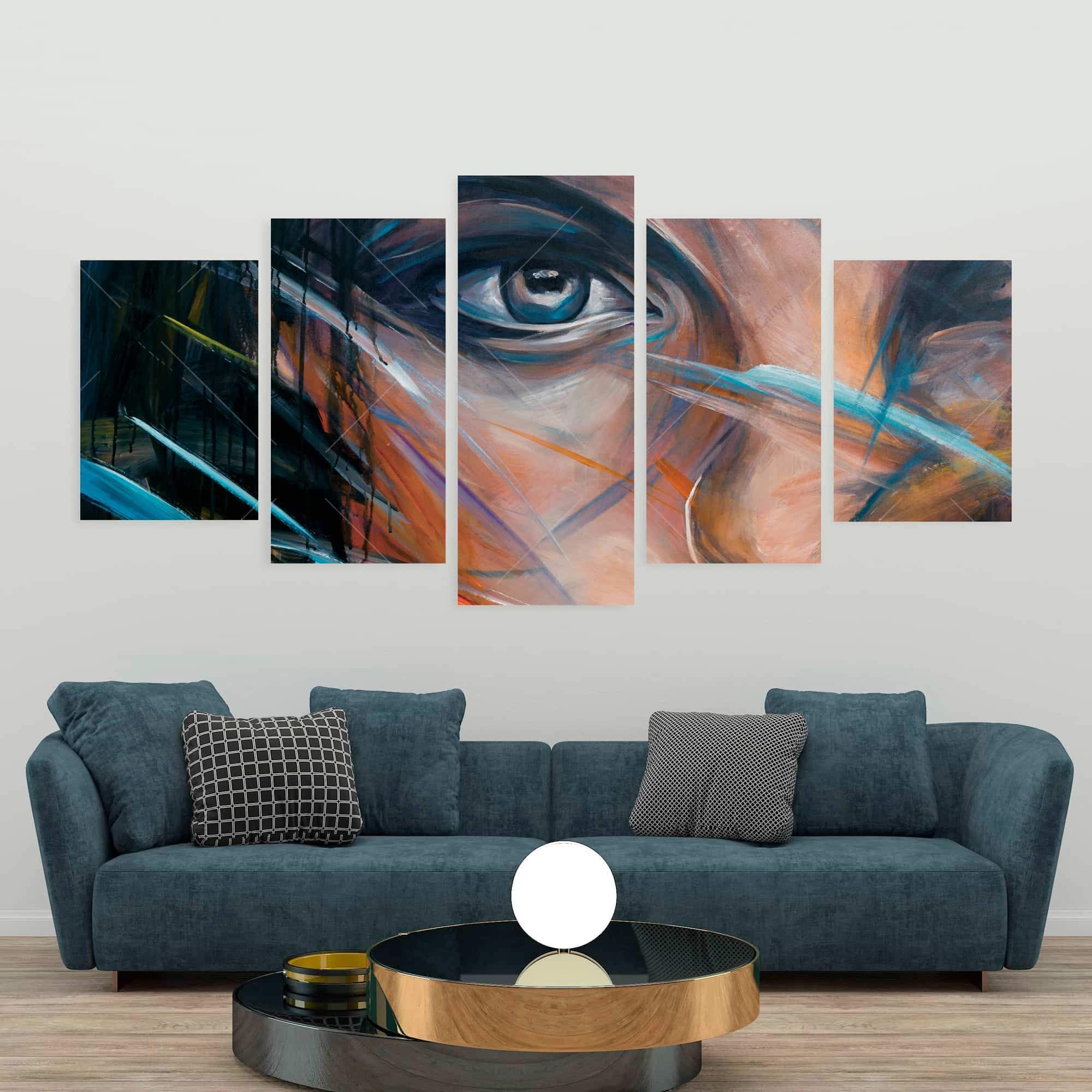 Colorful Woman Face