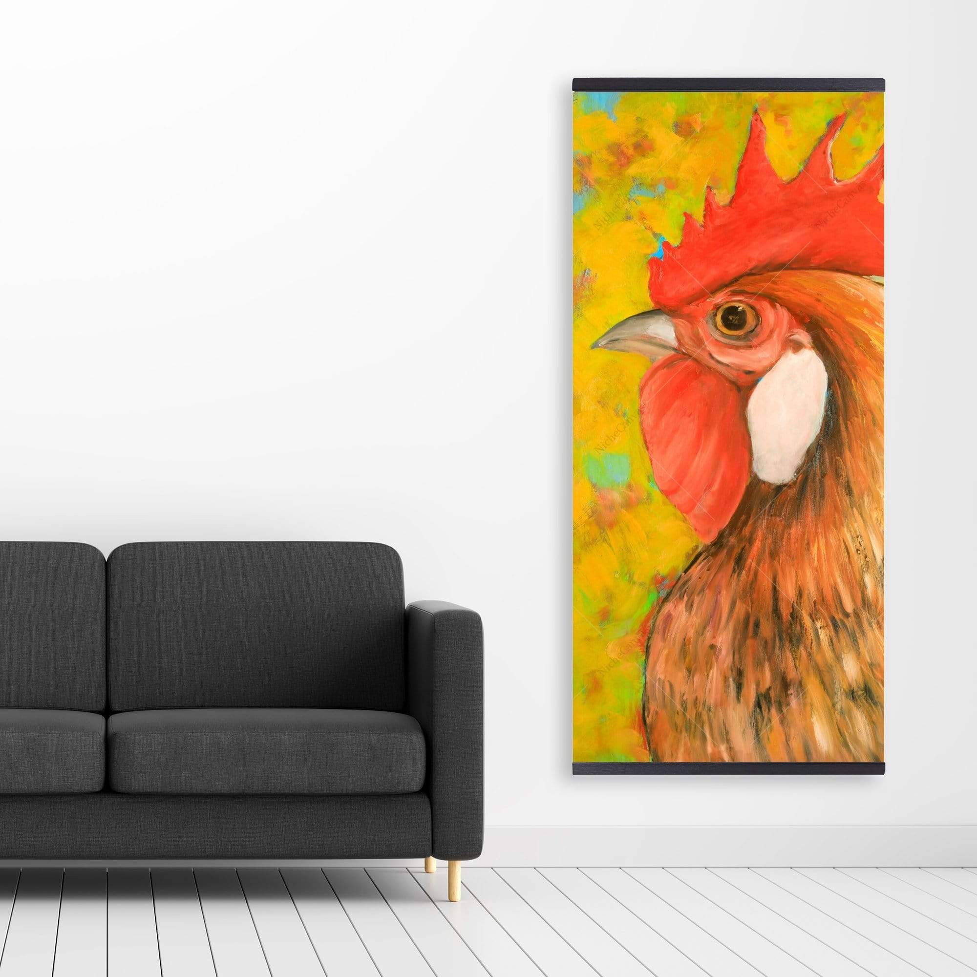 Colorful Chicken - Wooden Magnetic Frame
