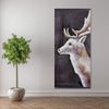 Deer Profile View In The Dark - Wooden Magnetic Frame