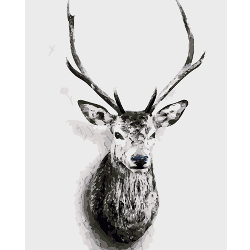 Deer with Antlers - DIY Painting By Numbers Kits