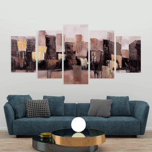 Earthy Tones Abstract Cityscape