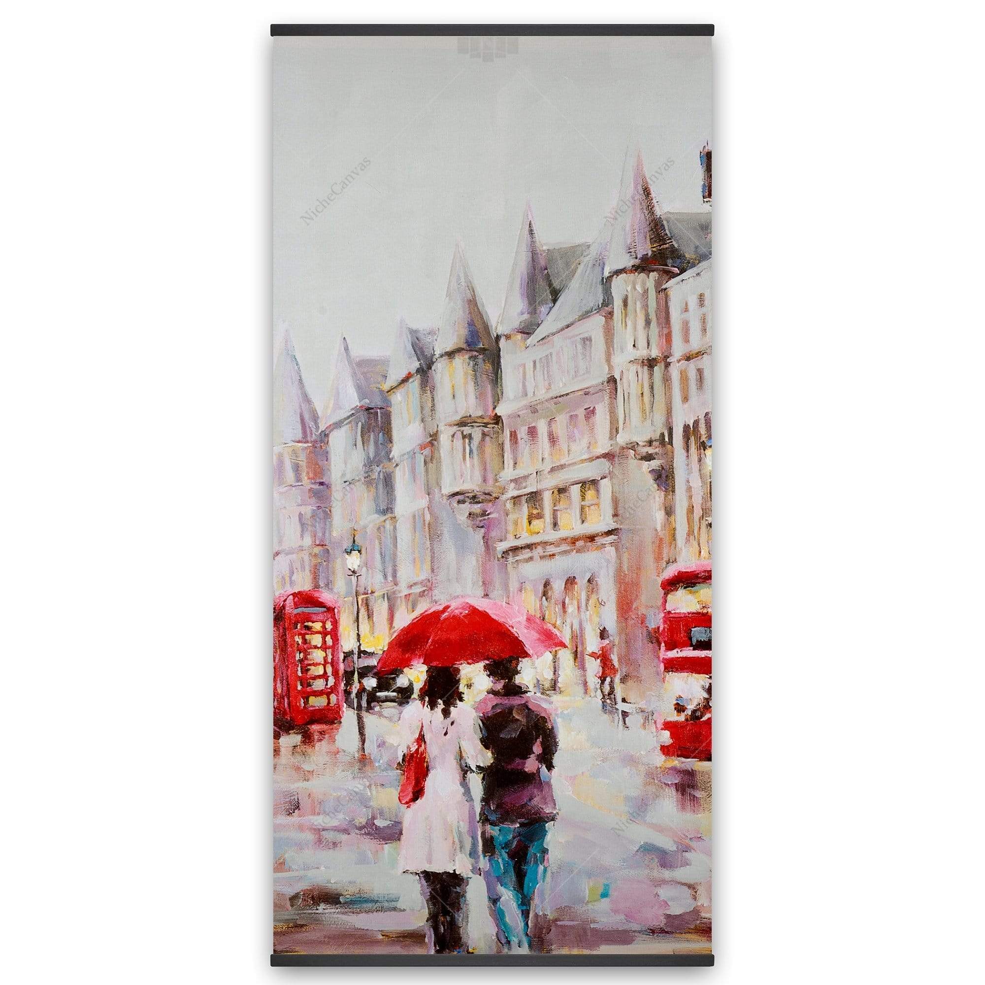 European Street By A Rainy Day - Wooden Magnetic Frame