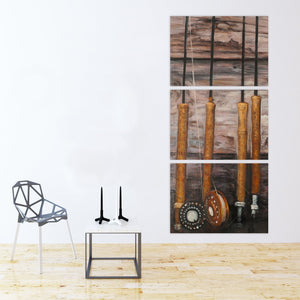 Fishing Rods On Wood