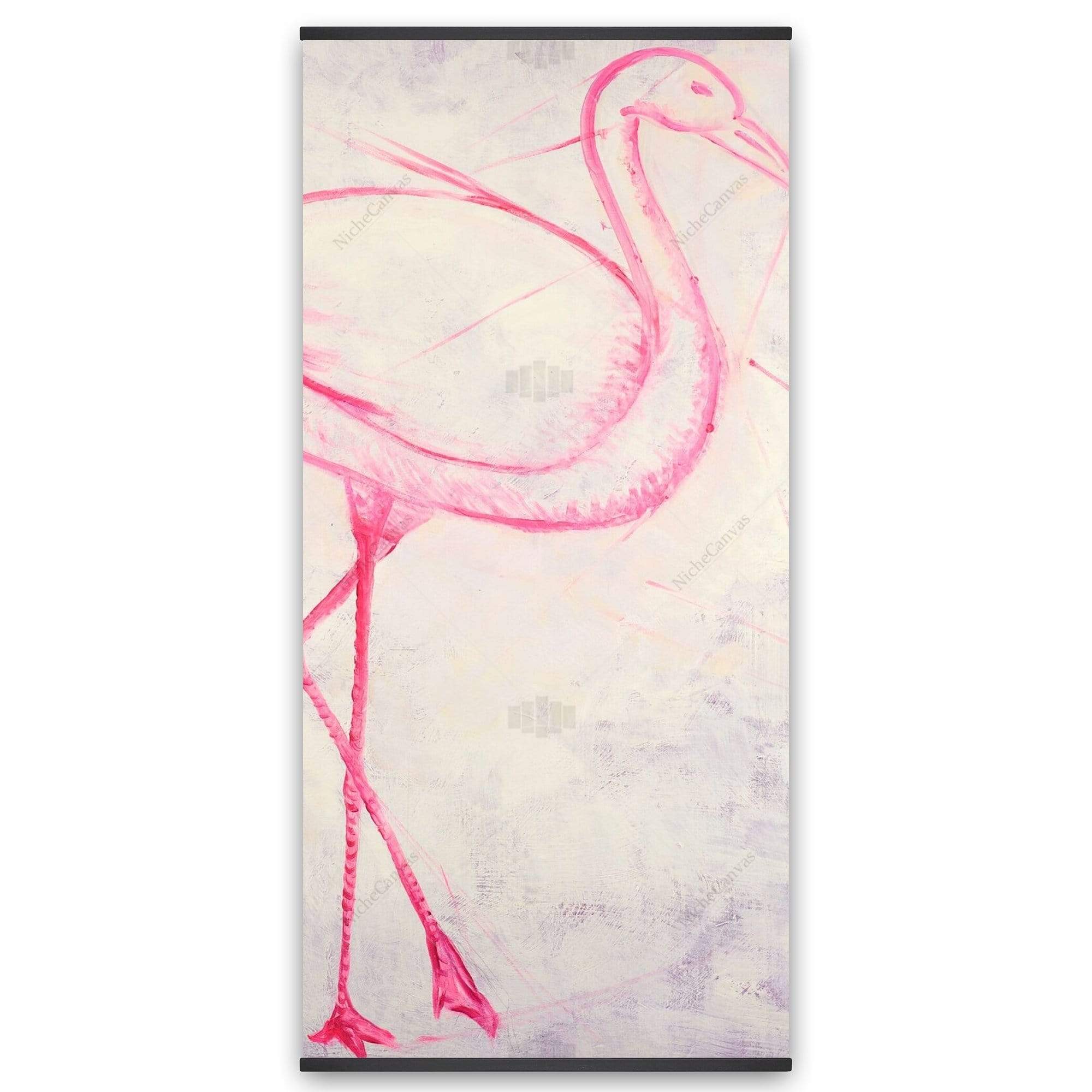 Flamingo Sketch - Wooden Magnetic Frame